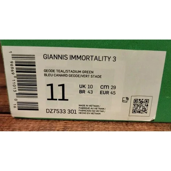 Nike Giannis Immortality 3 Geode Teal Purple Shoes DZ7533-301 Men's Size 11 New - Picture 6 of 6